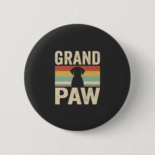 Badge Rond 5 Cm Grand Paw Chien Rétro Vintage