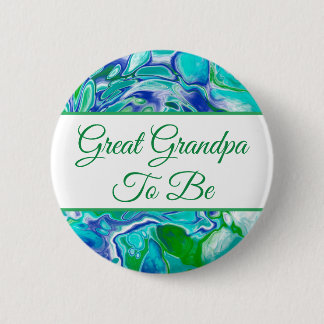 Badge Rond 5 Cm Grand-Père À Être | Bouton Baby shower du garçon