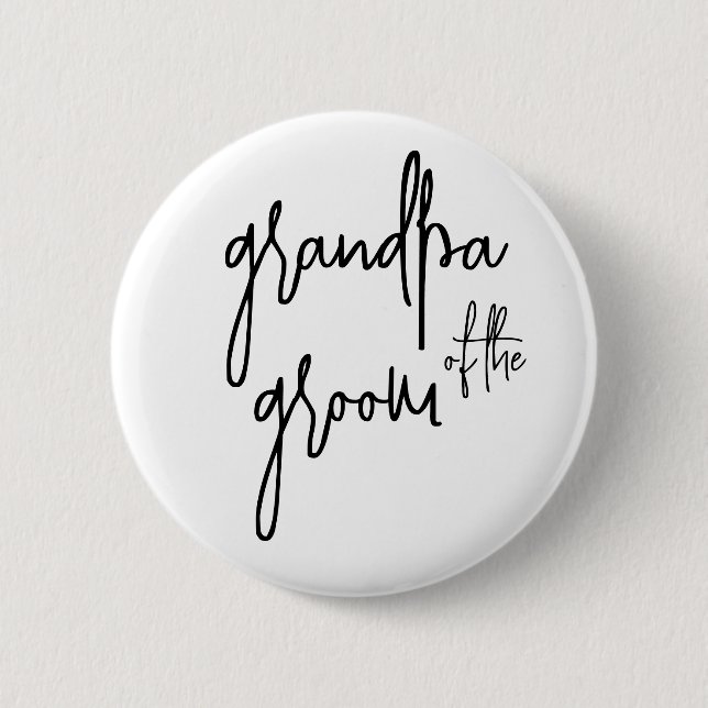 Badge Rond 5 Cm Grand-père du marié (Devant)