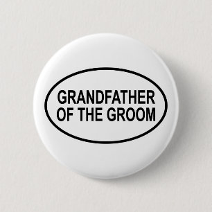 Badge Rond 5 Cm Grand-père du marié épousant l'ovale