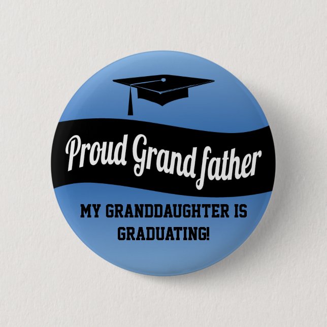 Badge Rond 5 Cm Grand-père fier - bouton d'obtention du diplôme (Devant)