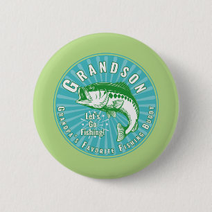 Badge Rond 5 Cm Grand-père's Favori Fishing Buddy