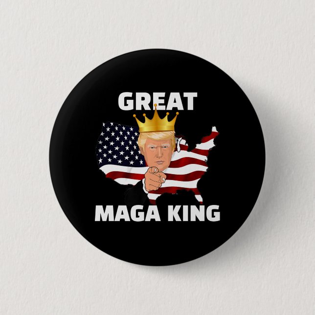 Badge Rond 5 Cm Grand roi MAGA (Devant)