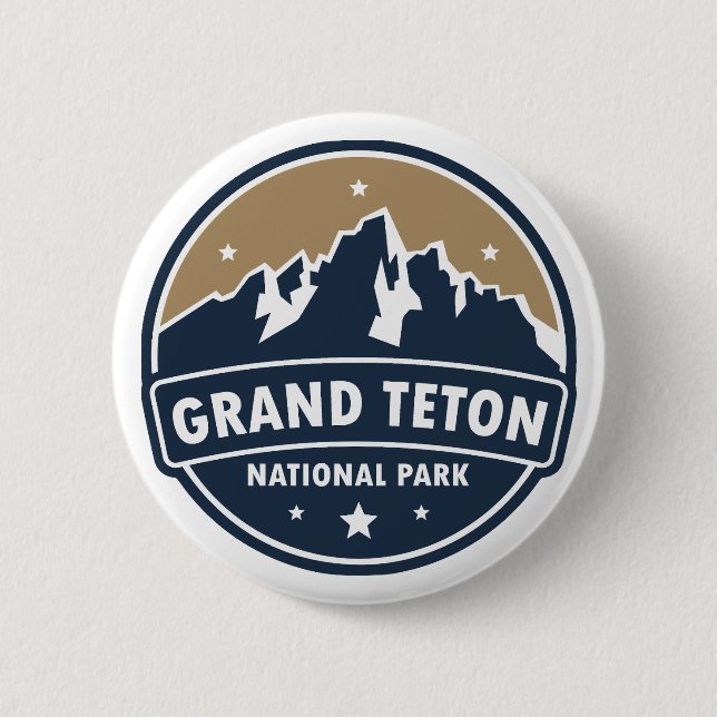 Badge Rond 5 Cm Grand Teton National Park Round Emblem (Devant)