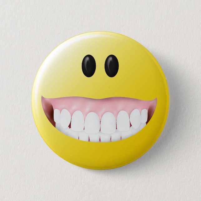 Badge Rond 5 Cm Grand visage de gommes (Devant)