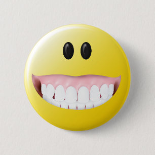 Badge Rond 5 Cm Grand visage de gommes