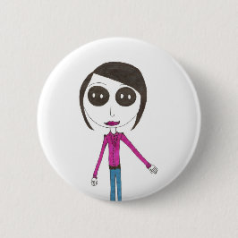 Badge Rond 5 Cm Grande fille principale de bouton