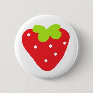 Badge Rond 5 Cm Grande fraise