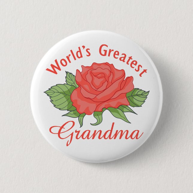 Badge Rond 5 Cm Grande grand-mère du monde (Devant)