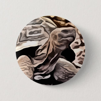 Badge Rond 5 Cm grande peinture brune de tortue