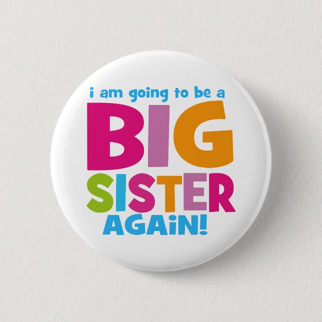 Badge Rond 5 Cm Grande soeur à nouveau (Devant)