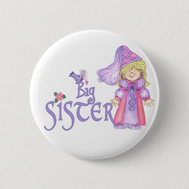Badge Rond 5 Cm Grande soeur de Princess (Devant)