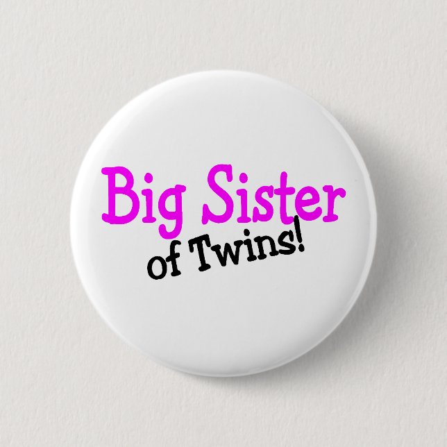 Badge Rond 5 Cm Grande soeur des jumeaux (Devant)