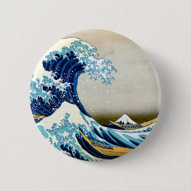 Badge Rond 5 Cm Grande vague au large de Kanagawa (Devant)
