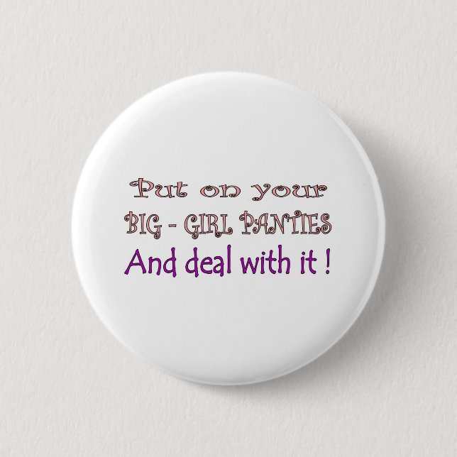 Badge Rond 5 Cm Grandes culottes de fille (Devant)