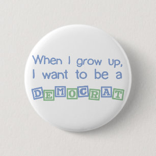 Badge Rond 5 Cm Grandissez Démocrate