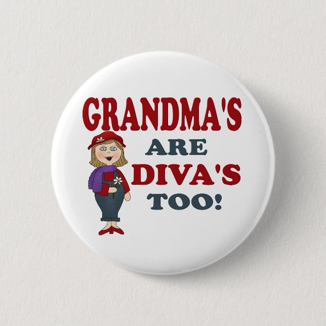 BADGE ROND 5 CM GRANDMA DIVA (Devant)