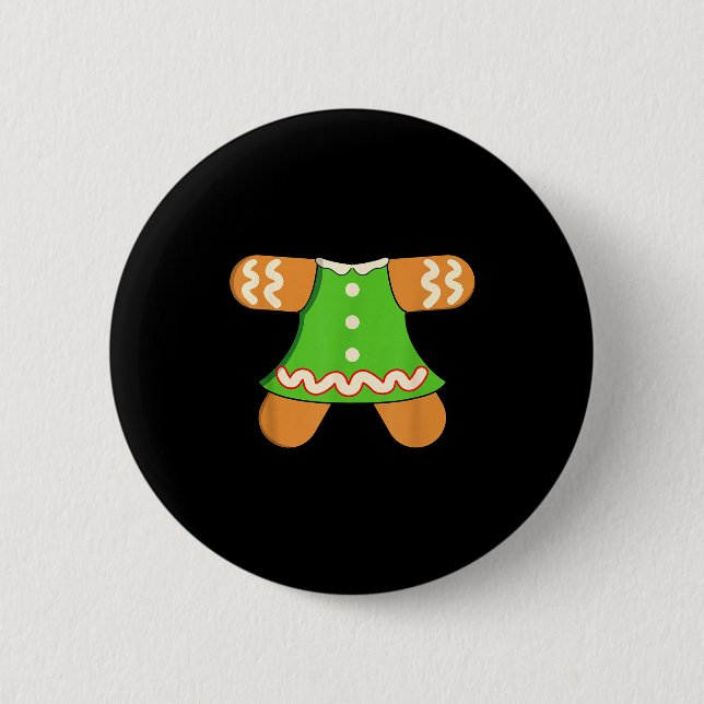 Badge Rond 5 Cm Grandma Gingerbread Man Costume Matching Christmas (Devant)