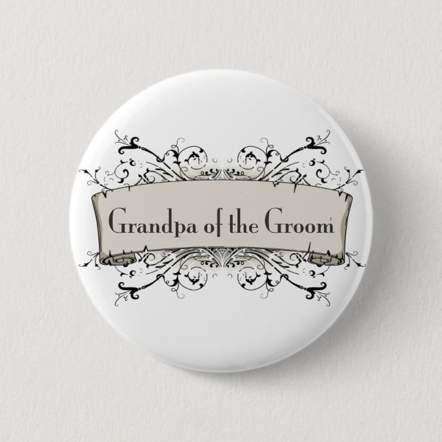 Badge Rond 5 Cm *Grandpa du marié (Devant)