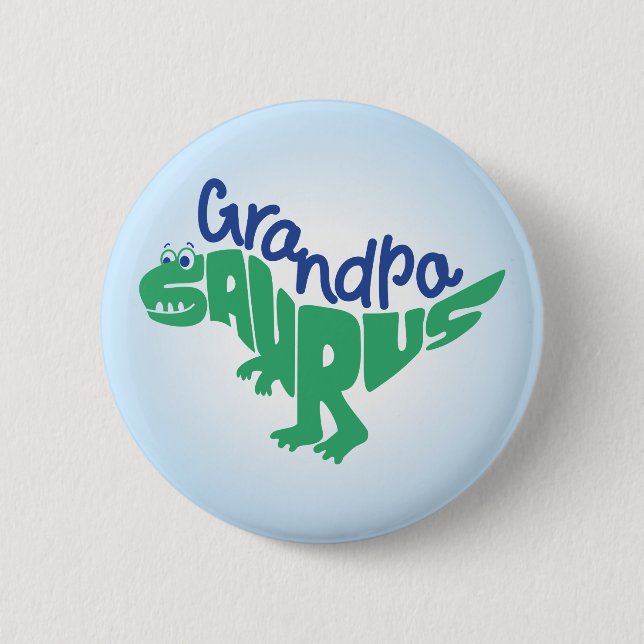 Badge Rond 5 Cm Grandpa Saurus Graphic (Devant)