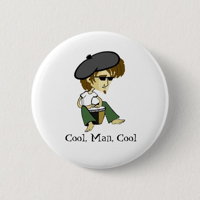 Badge Rond 5 Cm Grands beatniks frais de Papa-o (Devant)