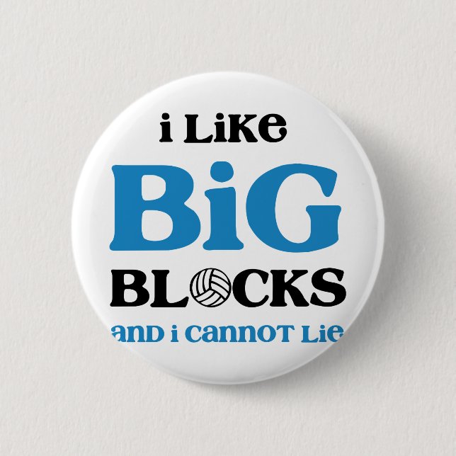 Badge Rond 5 Cm Grands BLOCS de volleyball (Devant)