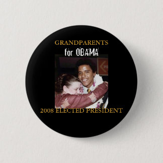 Badge Rond 5 Cm Grands-parents pour Obama - customisé
