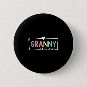 Badge Rond 5 Cm Granny Est 2026 Promu À Grand-Mère 2026 Pour Grand
