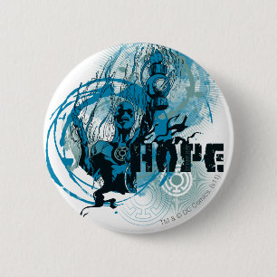 Badge Rond 5 Cm Graphique bleu 3 de lanterne