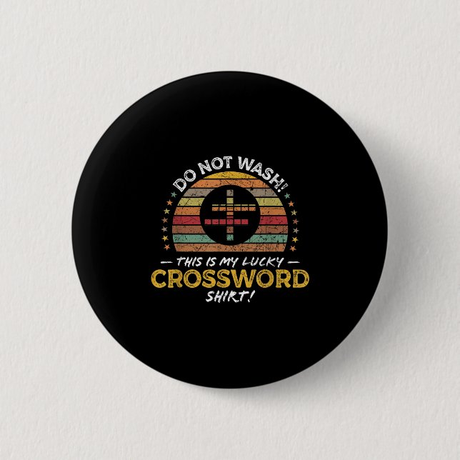 Badge Rond 5 Cm Graphique de devis du lecteur de mots croisés amus (Devant)
