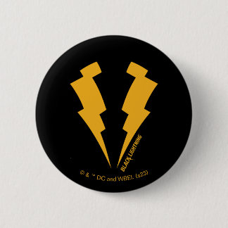 Badge Rond 5 Cm Graphique des boulons de foudre noirs