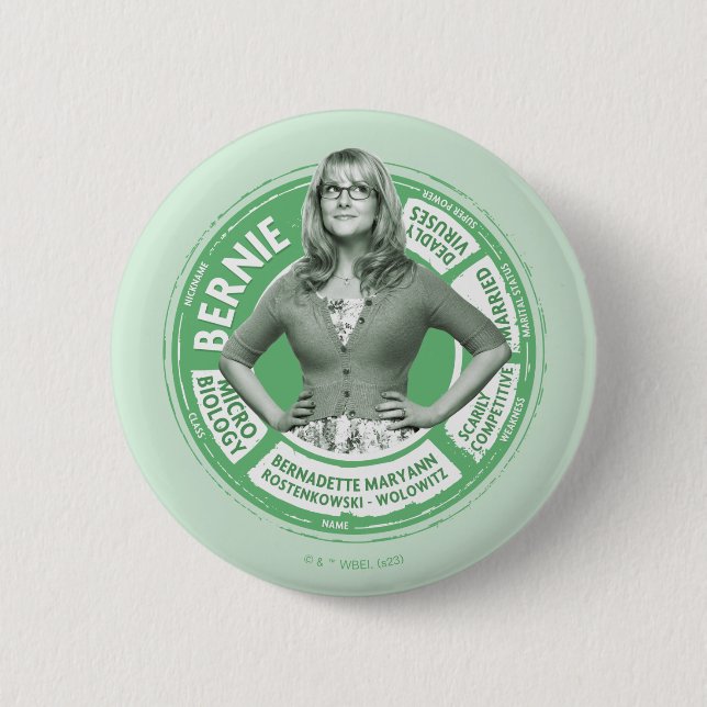 Badge Rond 5 Cm Graphique Info Bernadette (Devant)