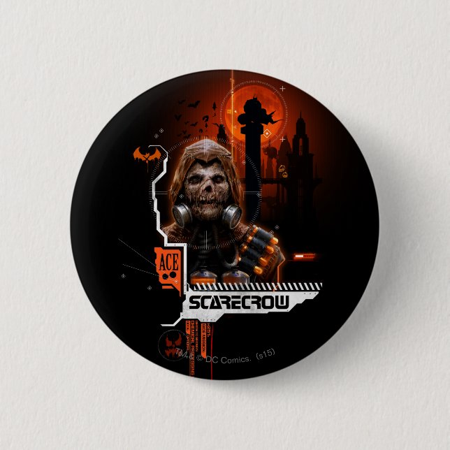 Badge Rond 5 Cm Graphique Orange Écarteur (Devant)