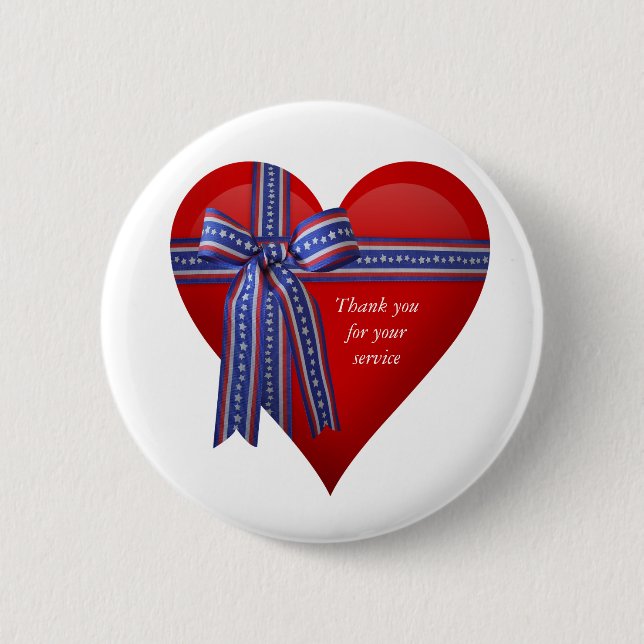 Badge Rond 5 Cm Graphique Patriotic Heart (Devant)