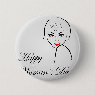 Badge Rond 5 Cm Graphique pour le jour des femmes