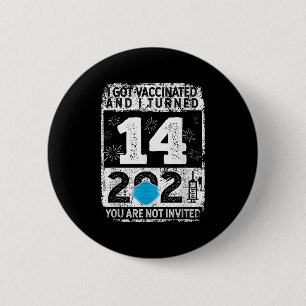 Badge Rond 5 Cm Graphique sur les Humours amusants vaccinés 2021 C