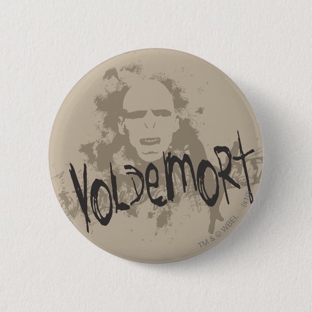 Badge Rond 5 Cm Graphique Voldemort Dark Arts (Devant)