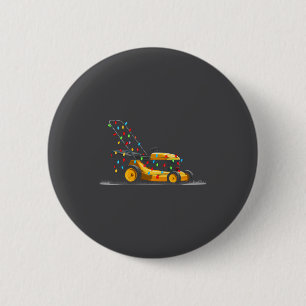 Badge Rond 5 Cm Graphiques de Noël tondeuse à gazon Amoureux de l'