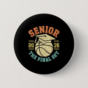 Badge Rond 5 Cm Graphisme d'art final pour le basket-ball senior d
