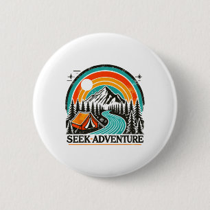 Badge Rond 5 Cm Graphisme de recherche d'aventure Explorez le plei
