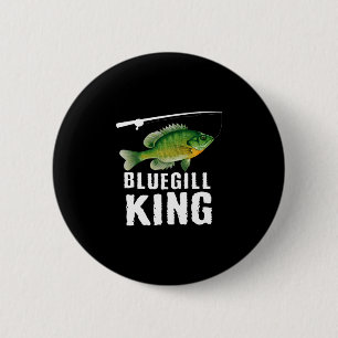 Badge Rond 5 Cm Graphisme drôle de pêche à la bluegill poisson d'e