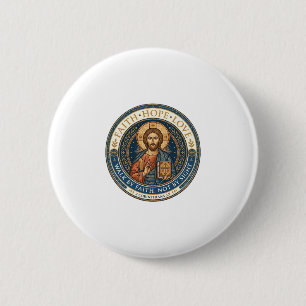 Badge Rond 5 Cm Graphisme Spiritualité Contemplative Monastique Jé