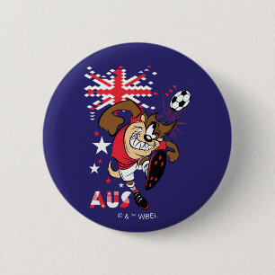 Badge Rond 5 Cm Graphisme TAZ™ Team Australia de football