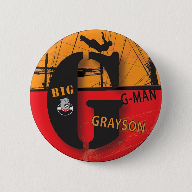 Badge Rond 5 Cm grayson (Devant)