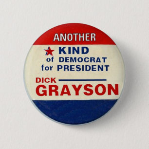 Badge Rond 5 Cm Grayson pour le Président Button