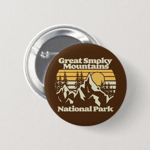 Badge Rond 5 Cm Great Smoky Mountains, Parc National