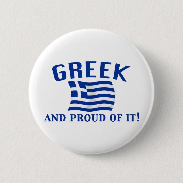 Badge Rond 5 Cm Grec fier (Devant)