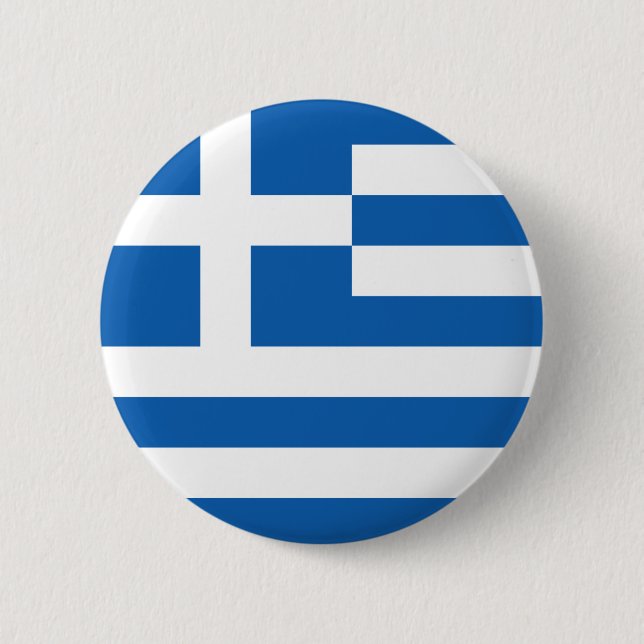 Badge Rond 5 Cm Grèce Flag GR (Devant)
