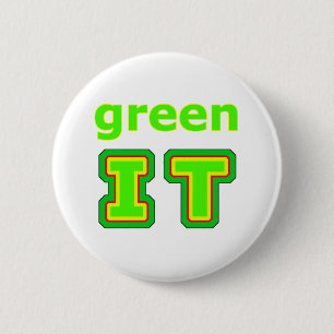 Badge Rond 5 Cm green IT Le MUSÉE gibsphotoart