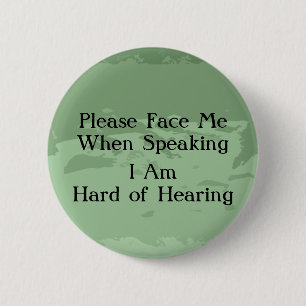 Badge Rond 5 Cm Greentone dur de bouton d'audition